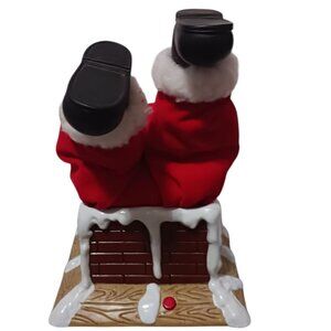 Gemmy Vtg Santa Claus Stuck In Chimney Animated Christmas Decor Figurine Sound
